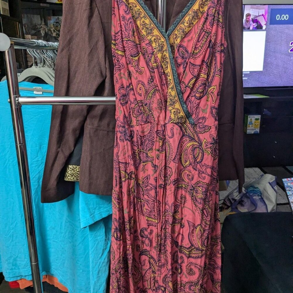NWT Maurices Pink Paisley Spaghetti Strap Dress Size S